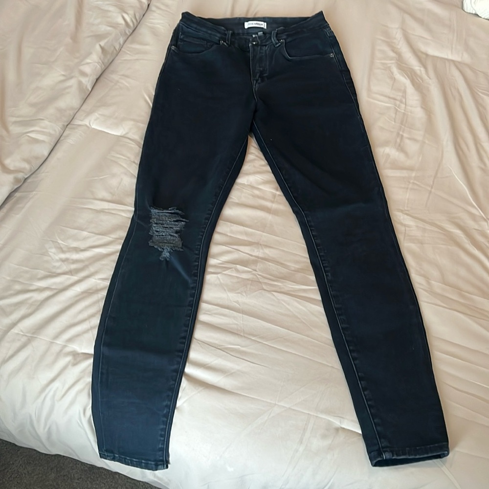 Good American “Good Legs” dark blue skinny jeans, size 28